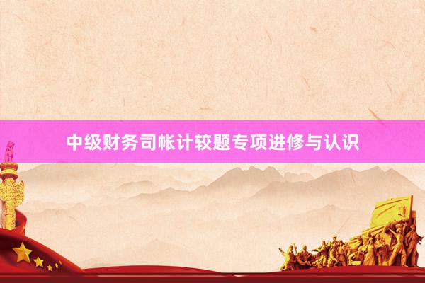 中级财务司帐计较题专项进修与认识
