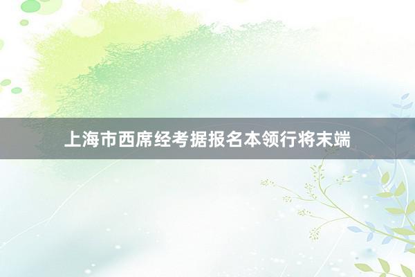 上海市西席经考据报名本领行将末端